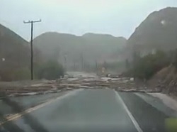 Driver Escapes from Flash Floods