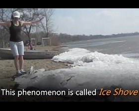 Ocean Currents causing Ice Shove – Amazing to See